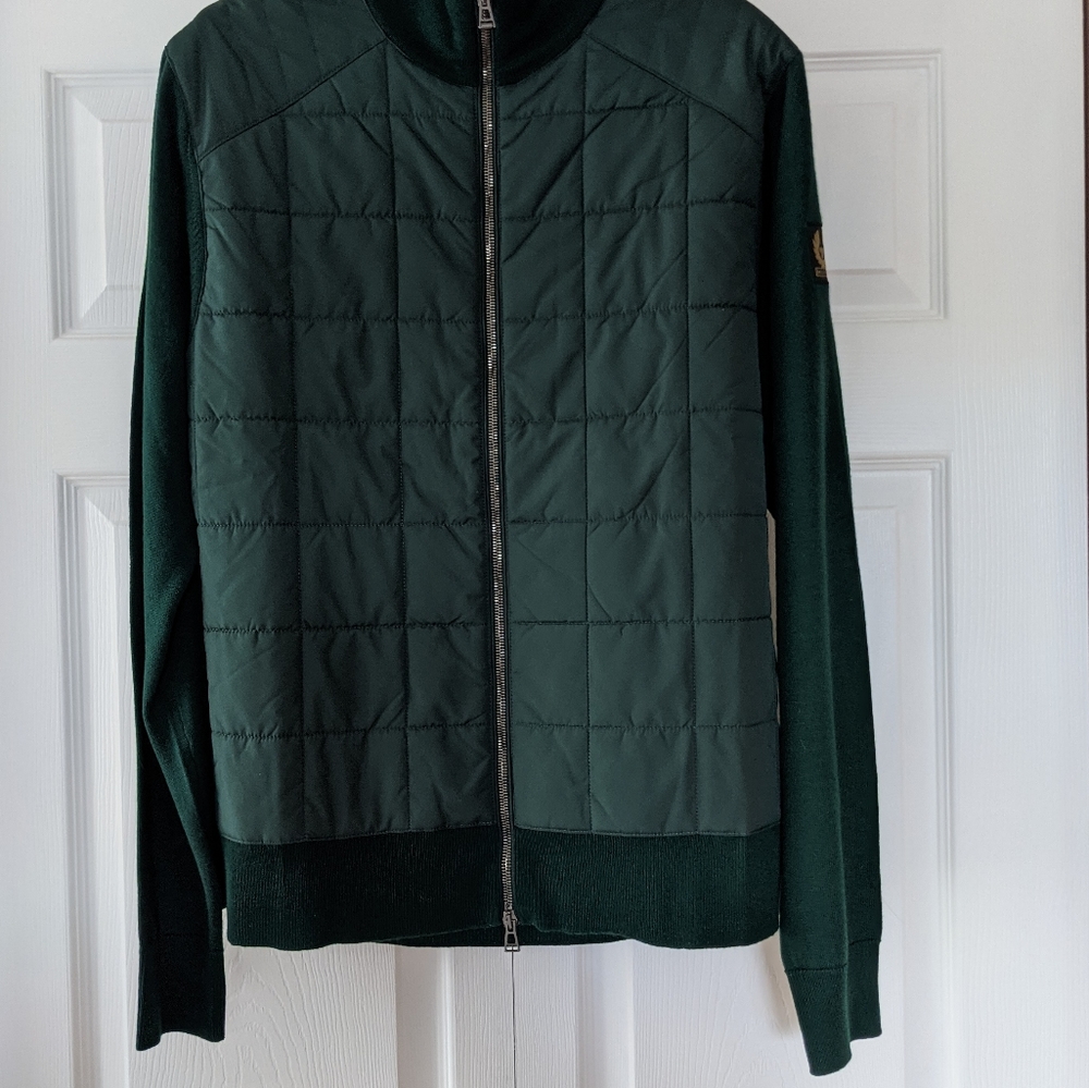Belstaff Green Zip Cardigan